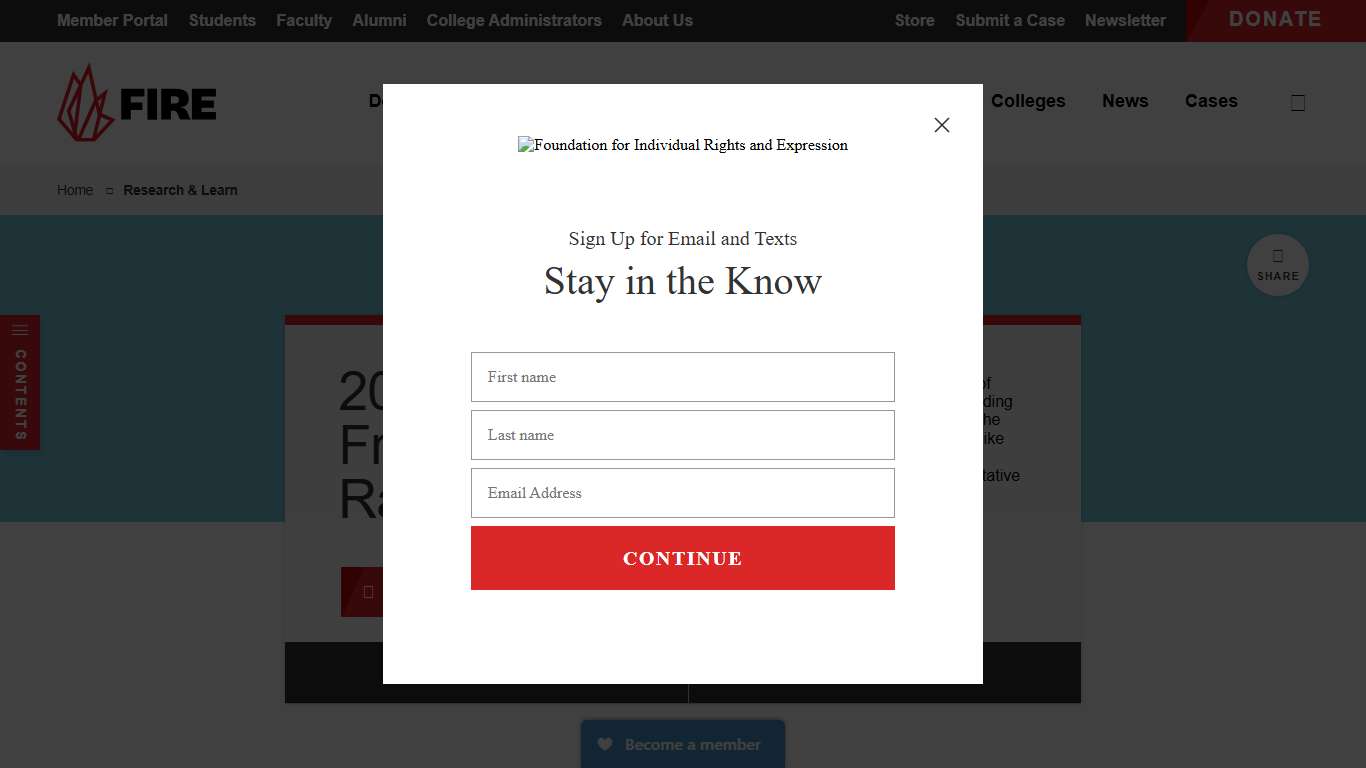 2026 College Free Speech Rankings The Foundation for Individual Rights and Expression